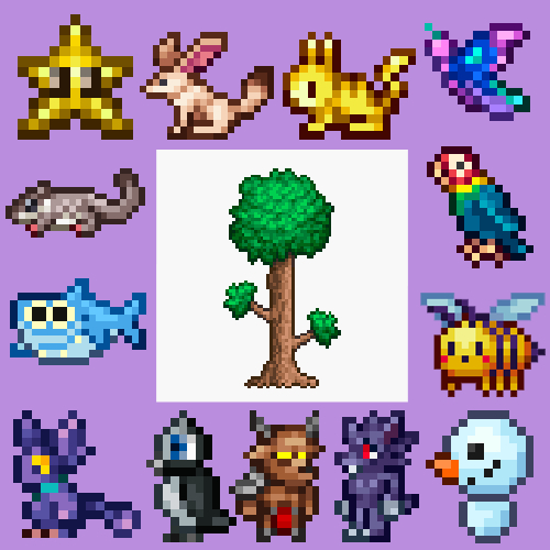 Terraria - Pixel Art - Divertido - Alternativo - Hama beads - Animais - Pets
