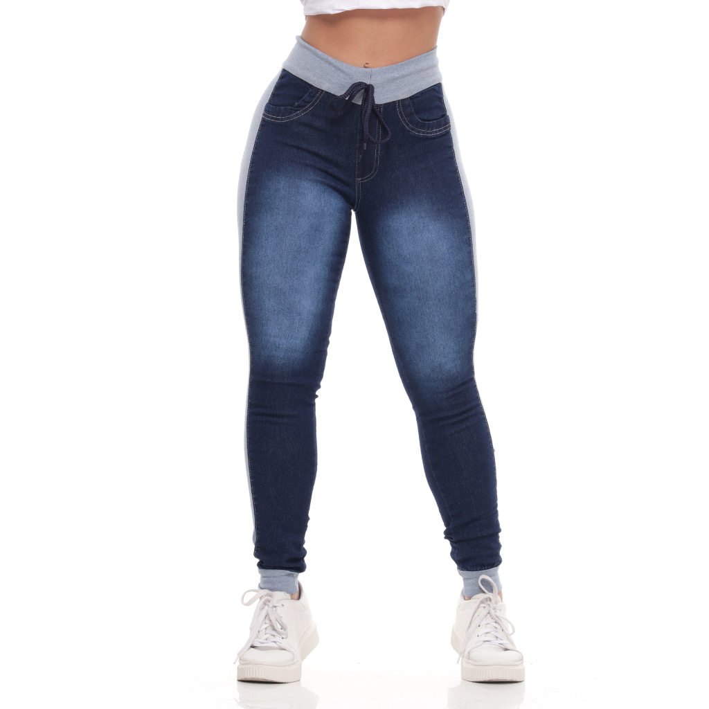 Calça moletom best sale com jeans feminina