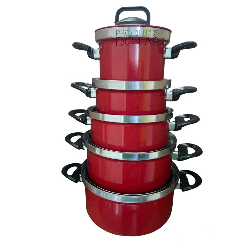 JOGO DE PANELAS LE COOK PREMIER RED 4 PCS - 1,7L / 2L / 2,6L / 4,5L