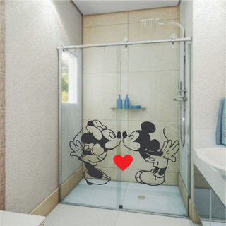 Adesivo para Box de Banheiro Mickey e Minnie | Paredes | Vidros