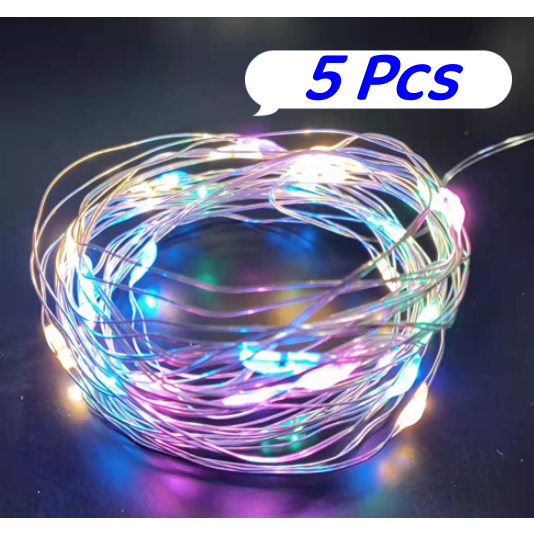 Colorido Fio Fada 2M Com Luzes Led Fada Para Decoração De Casa e Natal Festa