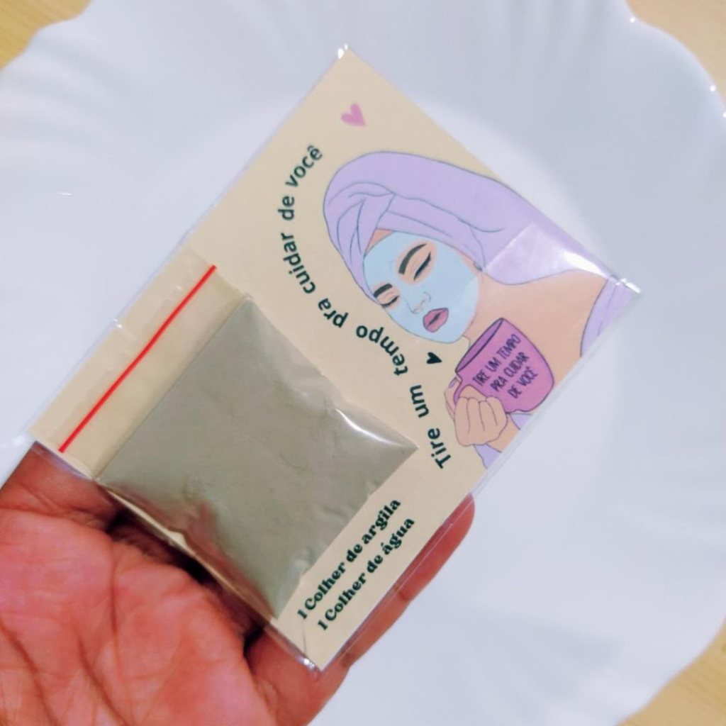 Mimos para Clientes Argila com 10 unidades, Lembracinha dia das mulher