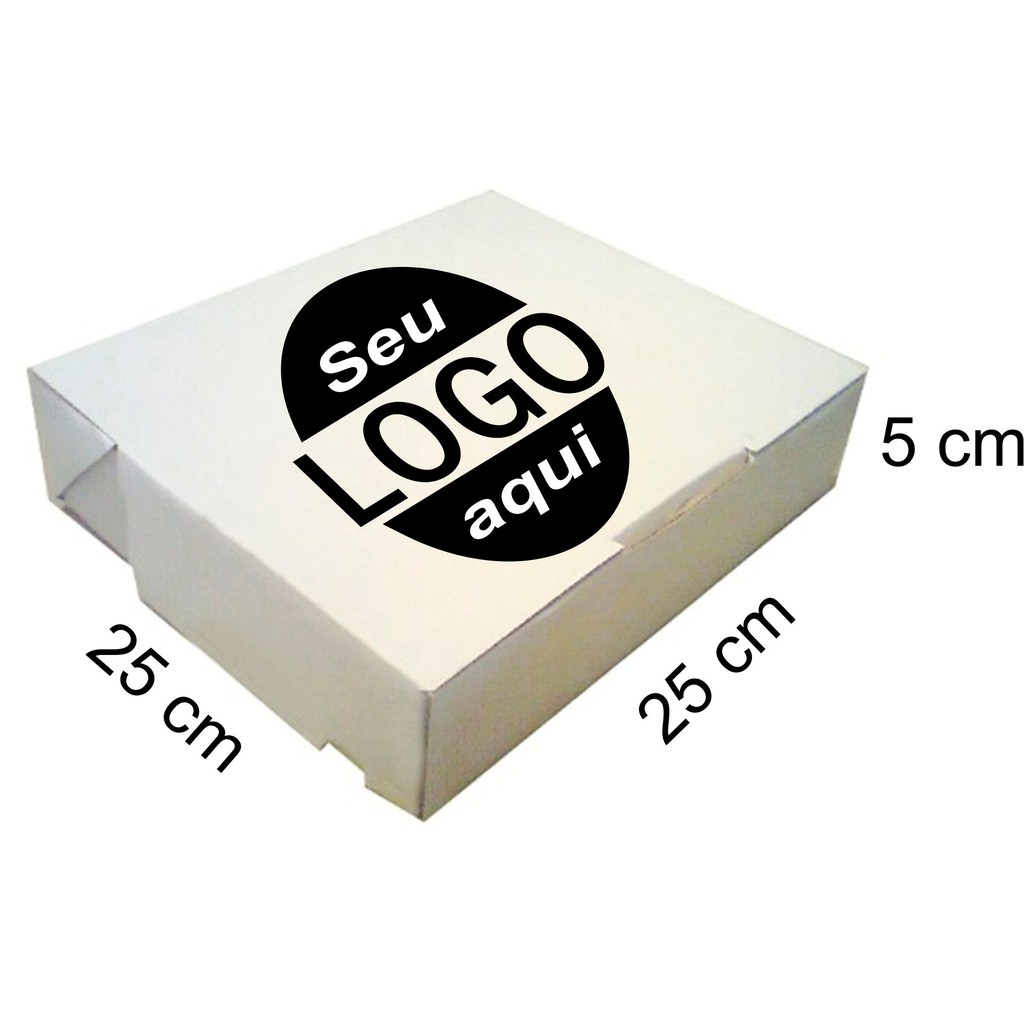 50 Caixa de papelão Personalizada para correio 25x25x5 - delivery - loja - roupa