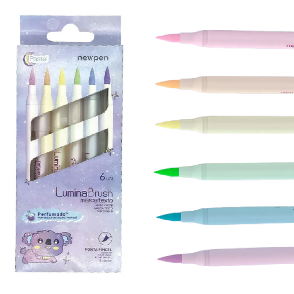 Kit Marca Texto Lumina Brush Pastel Lettering Newpen Com 6 Canetas Shopee Brasil 9810