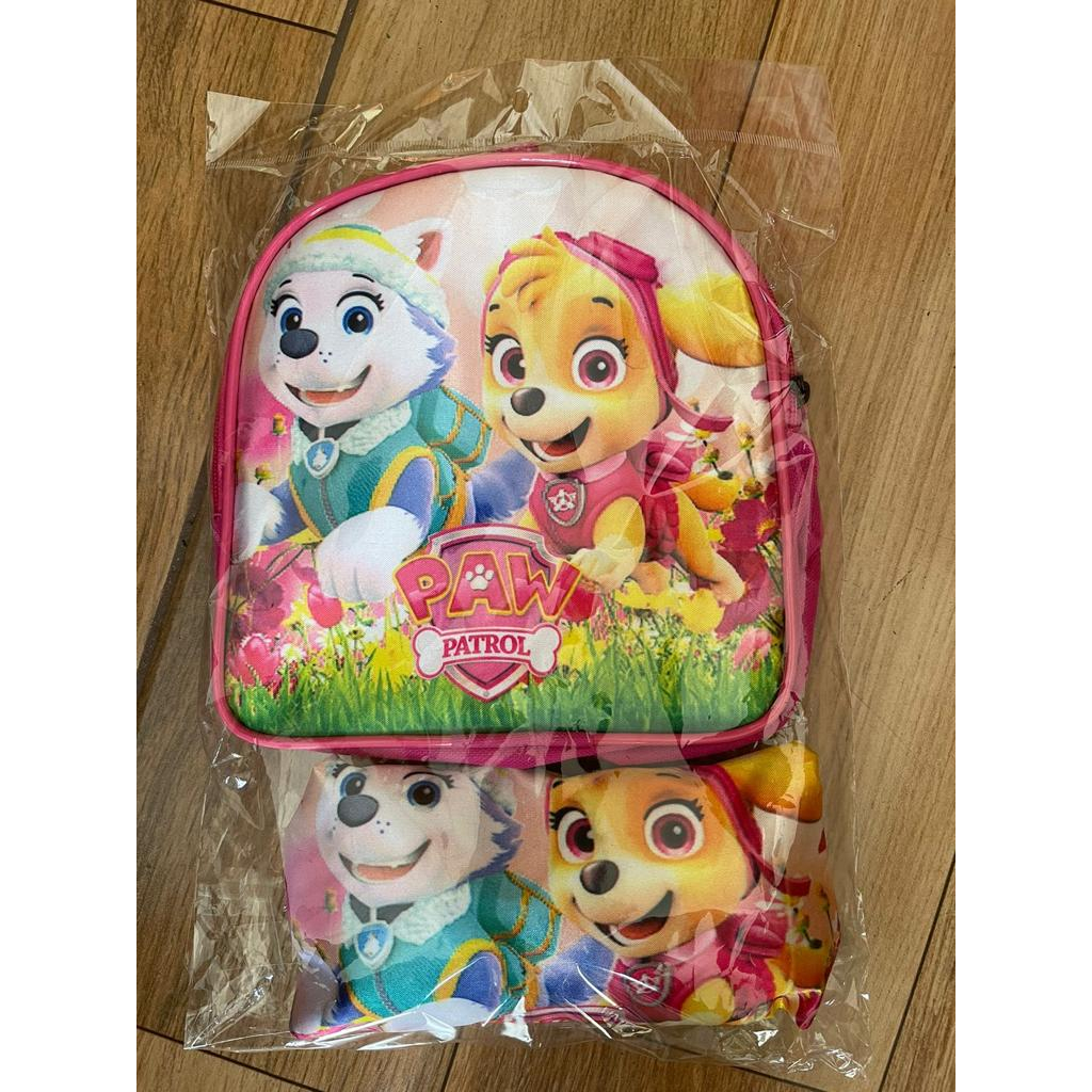 Kit Lancheira + Estojo Patrulha Canina Para Meninas Super Promoção Menina Criança Personagem Princesas Ryder Skye Alex Porter Desenho Animado Infantil Mochila Mini Diva Tendência Bebê Mochilinha Escolar Creche Material Escola