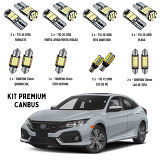 Kit Led Premium Interna Honda Civic G10 - Luz De Ré