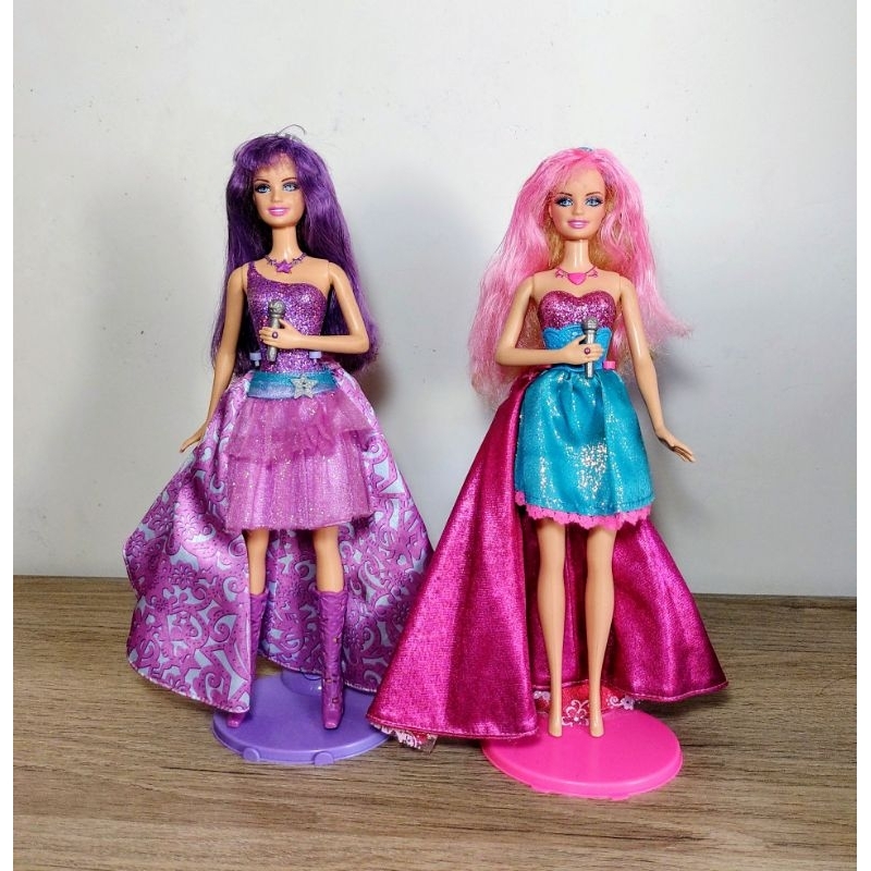 Bonecas Barbie e Keira A Princesa e a Pop Star Mattel Cantando | Shopee ...