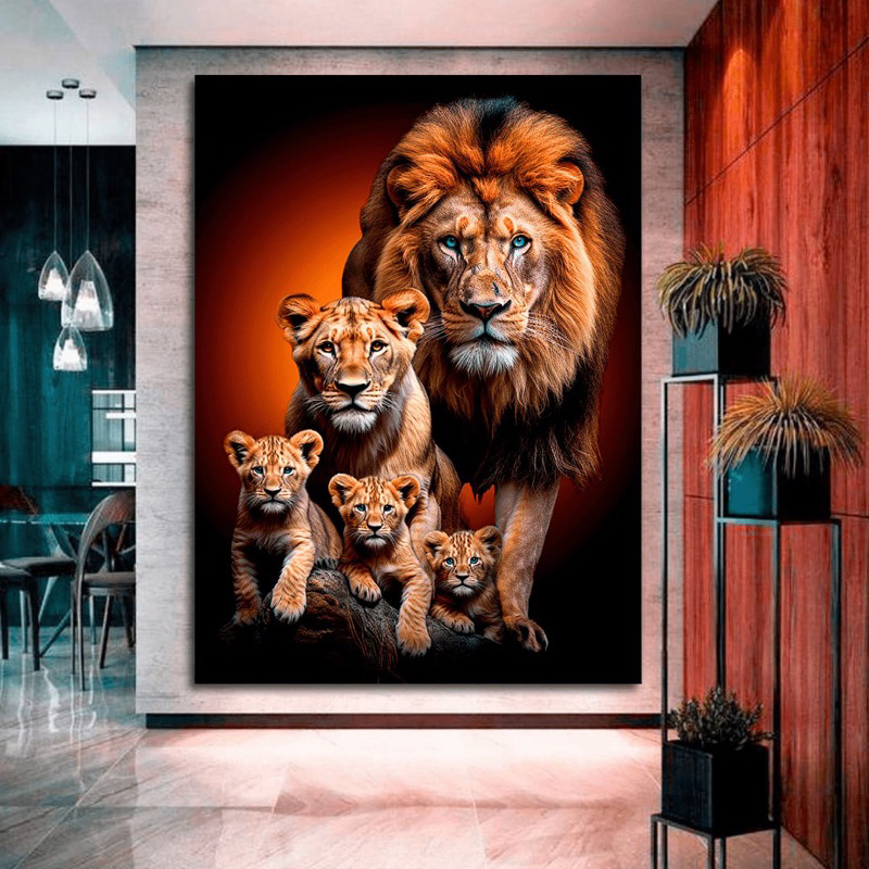 Quadro grande leão Judá moderno decorativo luxo 4k