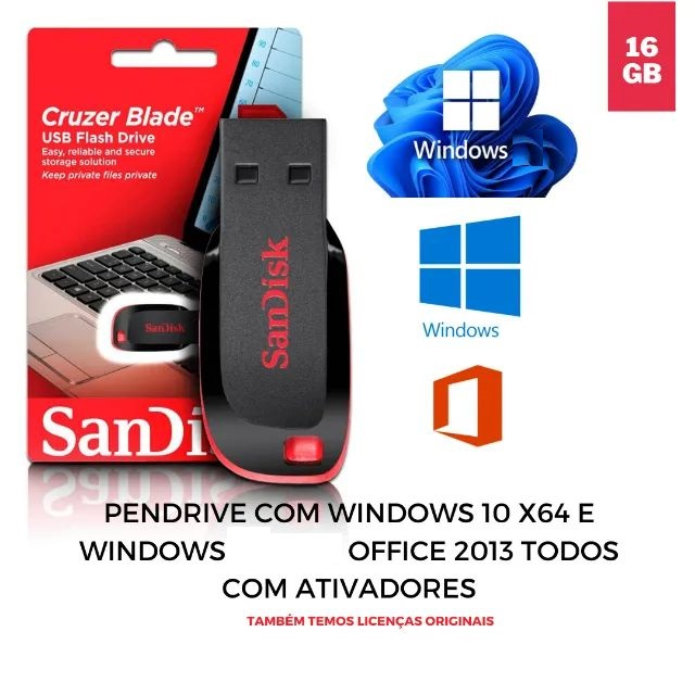 Pendrive Bootavel com sistema operacional | Shopee Brasil