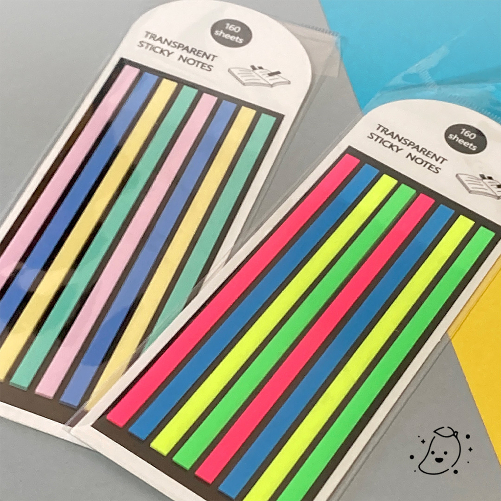 Marcador de Linhas Multicoloridas - Sticky Notes Transparent