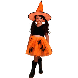 Fantasia Lobinha Infantil Halloween Feminina Com Acessório - 7