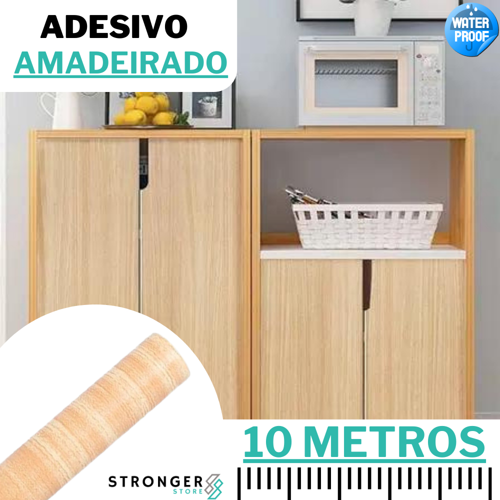 Papel Adesivo Contact Madeirado Claro com 10 Metros | Shopee Brasil