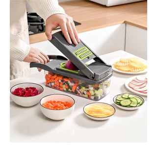 Cortador Multi Fatiador Nicer Para Alimentos Frutas e Legumes Queijo Ralador Fatiador Multiuso 12 Em 1