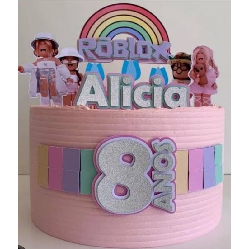 bolo roblox simples  Bolo lindo de aniversário, Bolo, Festa