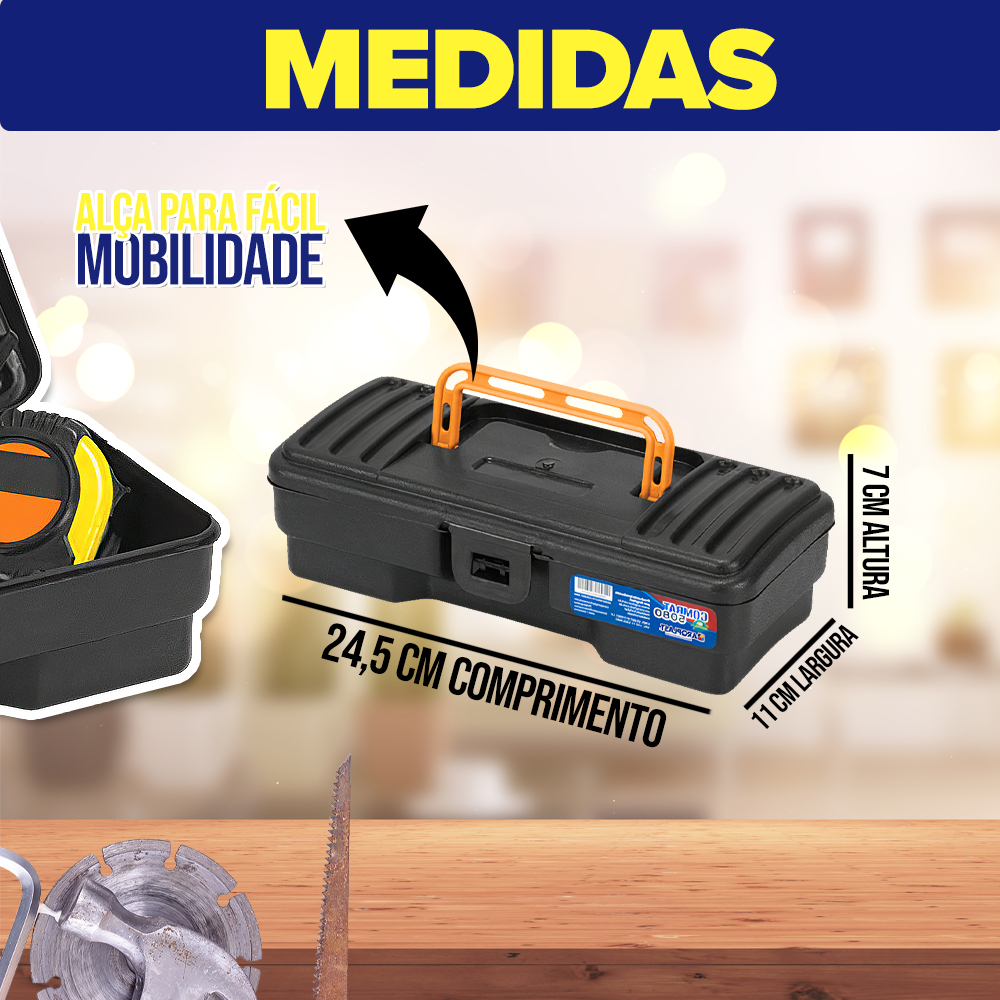 Kit 2 Maleta Caixa de Ferramentas 5080 / 5060 Plástica Completa