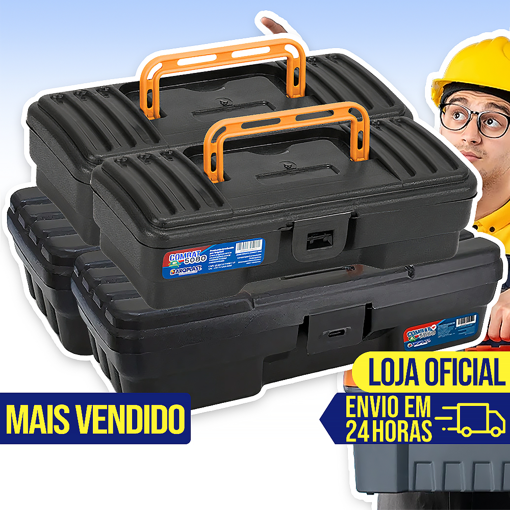 小物 harico Kit 2 Maleta Caixa de Ferramentas 5080 / 5060 Plástica Completa