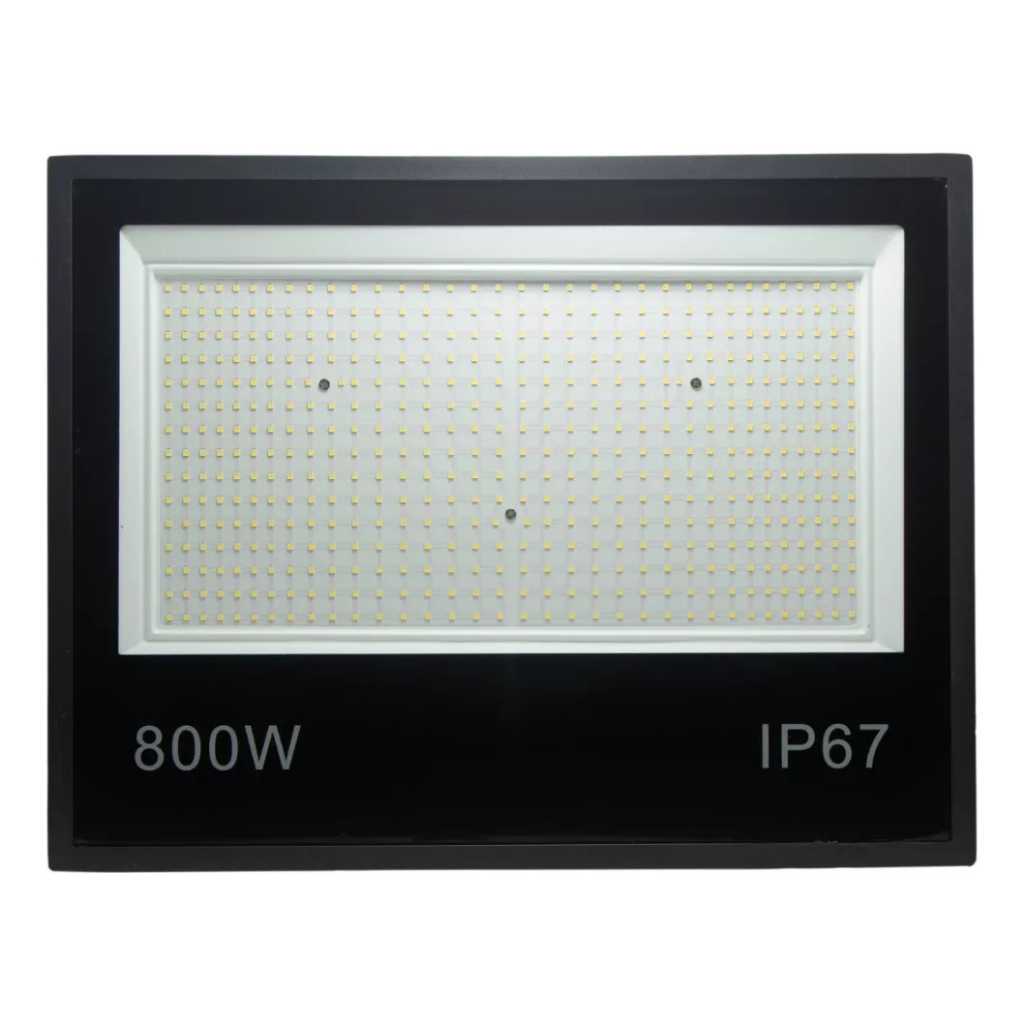 Refletor Led Forte Holofote 800w Eco Bivolt Campo Quadra