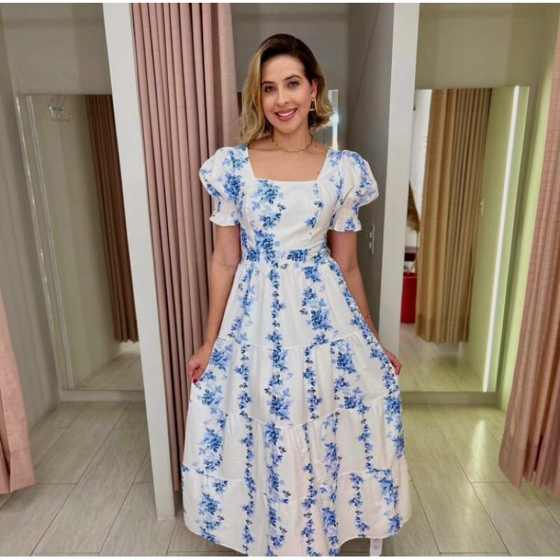 Vestido Longo de Malha Florido na Black Friday 2025 | BuscaProdutos