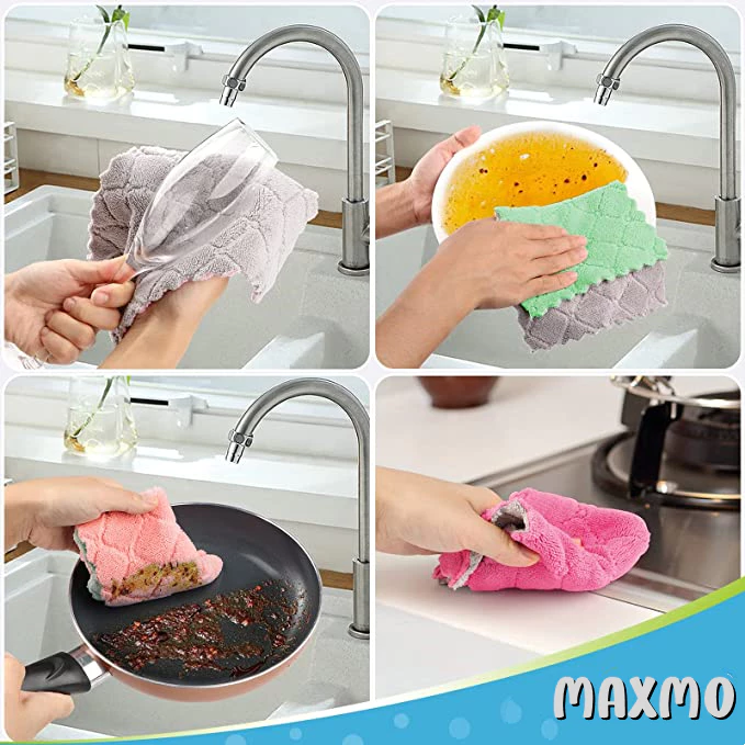 Kit 10 Pano De Limpeza Microfibra Para Forte Absorção De Água Toalha De Limpeza Doméstica Limpar De Cozinha