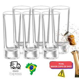 Jogo Copo de Shot Dose 70 ml Whisky Cachaça Tequila