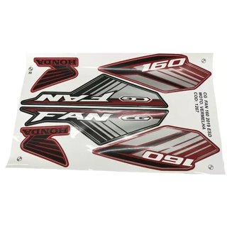 Kit De Adesivos Personalizados Moto Honda Cg 160cc Fan 16/21