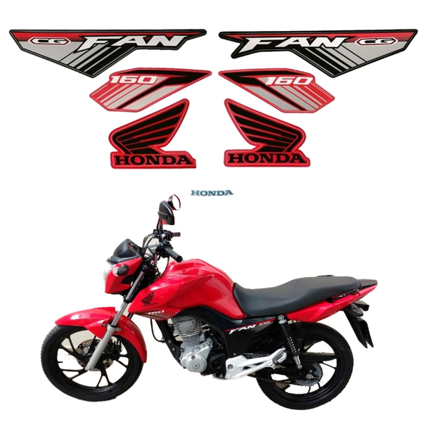 Kit De Adesivos Personalizados Moto Honda Cg 160cc Fan 16/21