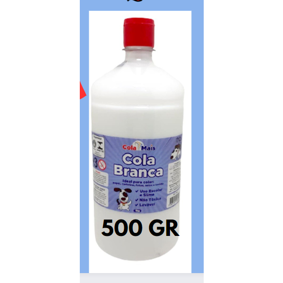 Cola Branca Para Slime / Escolar 500g E 1Kg Cola Mais para papel foto ...