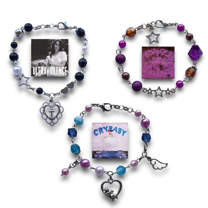 Pulseira inspirada em álbuns | Colar Lana del rey | Choker Melanie martinez | Mazzy star | Phoebe bridgers | Aesthetic Acessórios