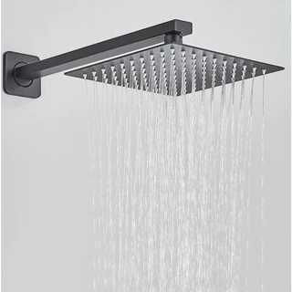 Ducha Inox 304 Chuveiro Luxo Quadrado Furos de Silicone Com Braço 40cm