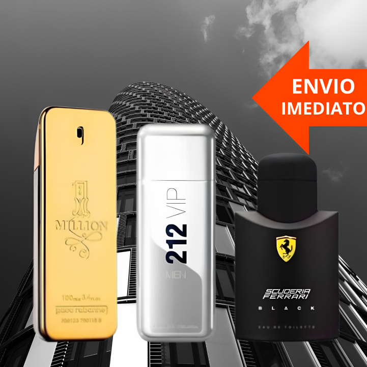 Kit 3 Perfumes Masculinos 150 ml 212 vip men, Ferrari black, One ...