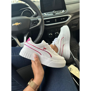 Tenis Casual Puma Plataforma Branco Feminino Tradicional Promoção .