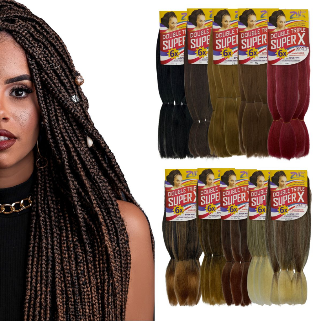 Jumbo Super X Cabelo Para Tranças Jumbão Box Braids Pacote 400 Gr ...