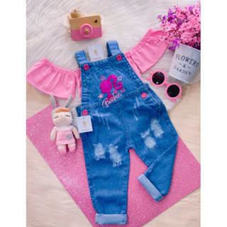 Romper Barbie Lantejoula Body Salopete Fantasia Vestido Saia Jardineira  Roupa Infantil Bebê Pink Rosa