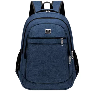 Mochila Bolsa Viagem Resistente Coreana Masculina Feminina Colorida Azul