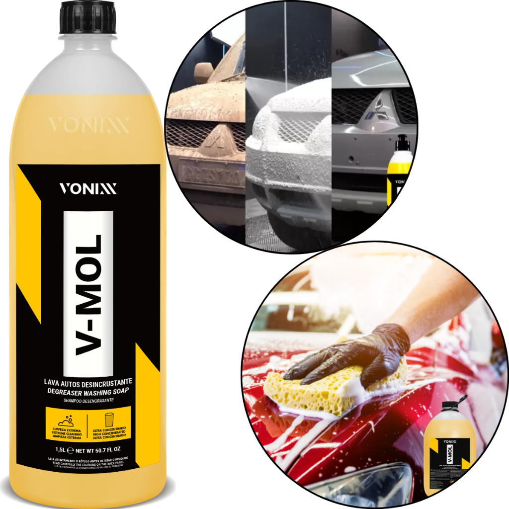 V-Mol Vonixx Shampoo Lava Autos Desincrustante 1,5L - Yamase