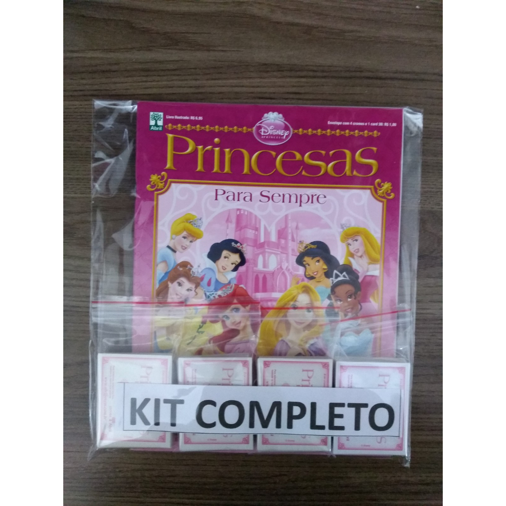 album de figurinhas princesas para sempre completo para colar