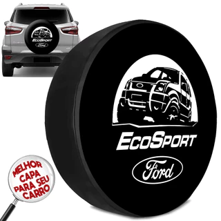 Capa Protetora Para Estepe Ford Ecosport Aro 14/15/16 Mega Resistente Sol Chuva Poeira Diversas Estampas Cor Preta