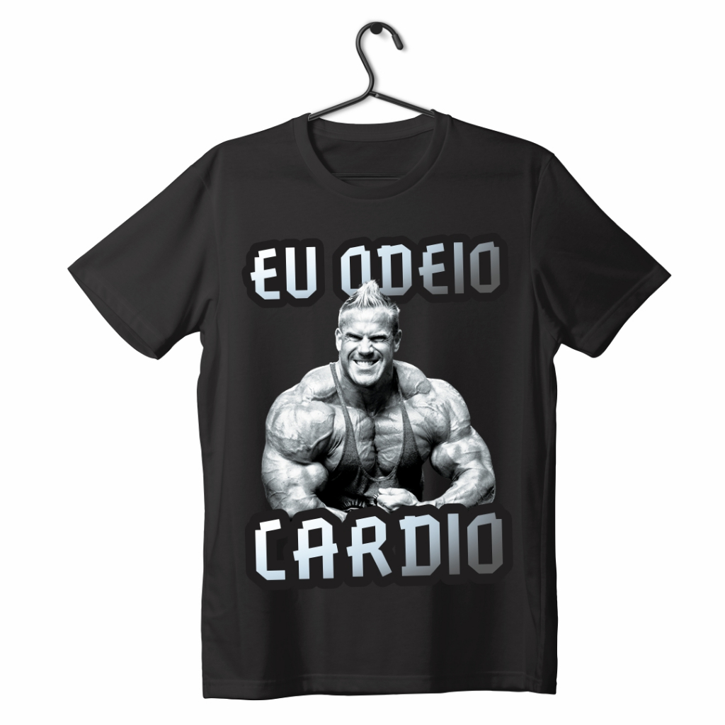 Camiseta Odeio Cardio Treino Academia Fitness Dryfit
