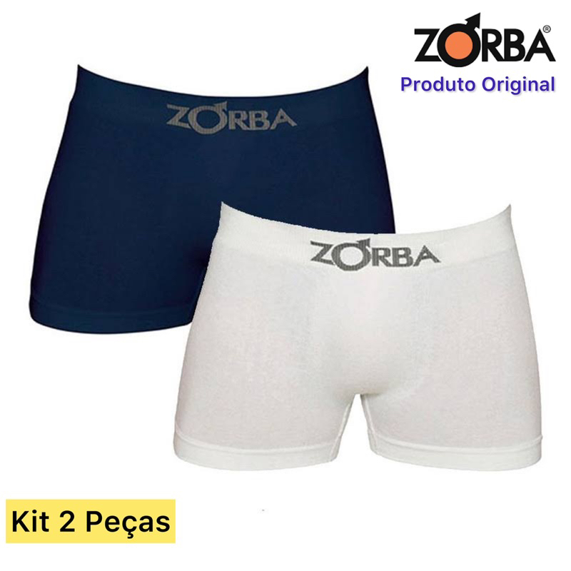 Kit 2 Cuecas Boxer Zorba Sem Costura Masculino Algodão 0781