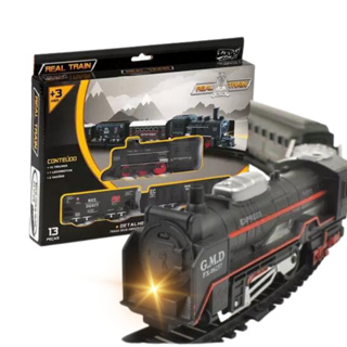 Ferrorama Trem Eletrico Kids Express c/ Luz Pista Brinquedo