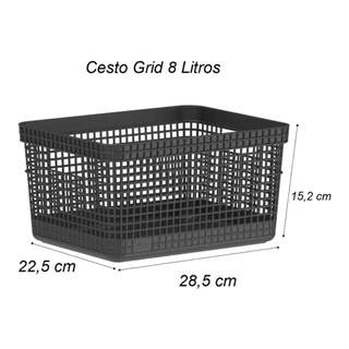 Cesto Organizador Caixa Organizadora Brinquedos Grid 8l - Ou