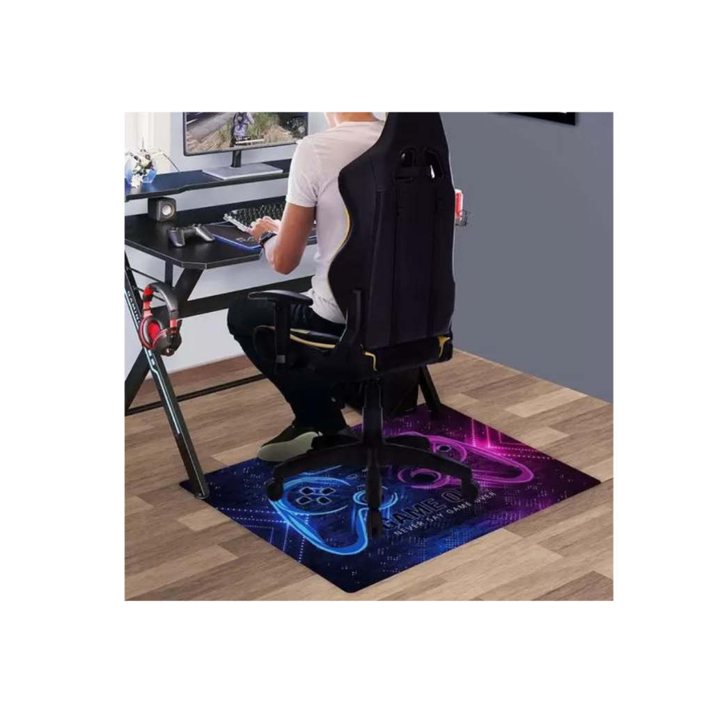 Tapete Gamer Protetor Piso Cadeira Rodinha 70x100cm Game On!