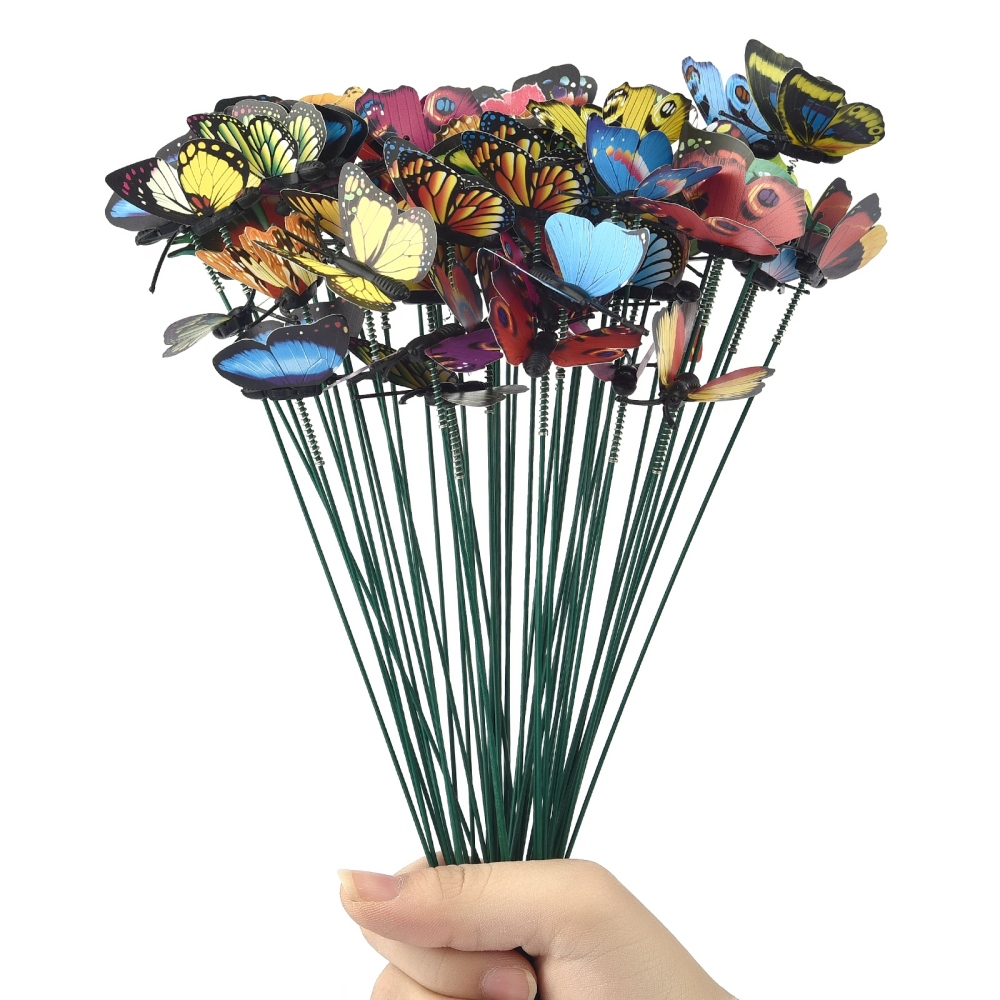 Borboletas Decorativas 3d C/ Haste 12 Unid. decoração de Vaso Jardim R18