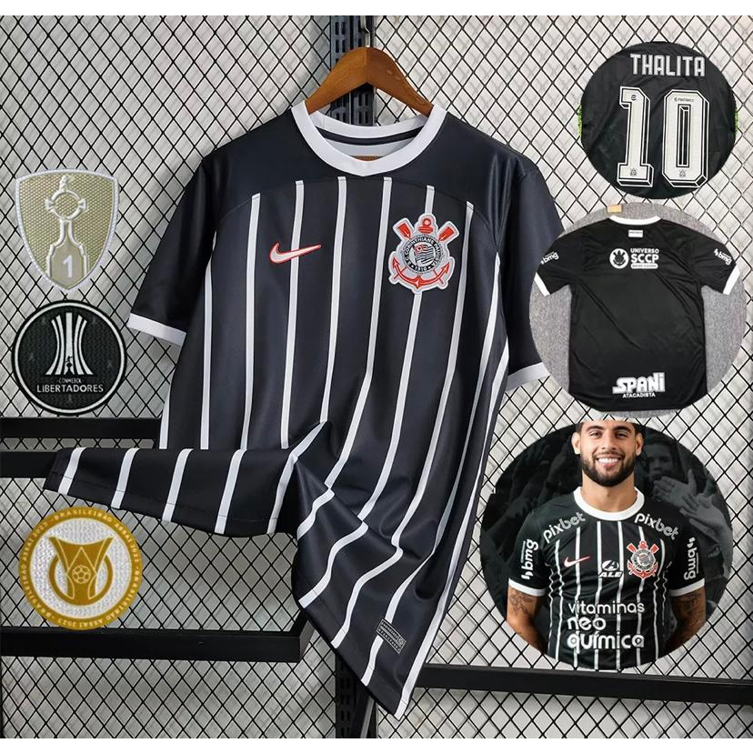 Camisa Camiseta do Time do Corinthians Preto