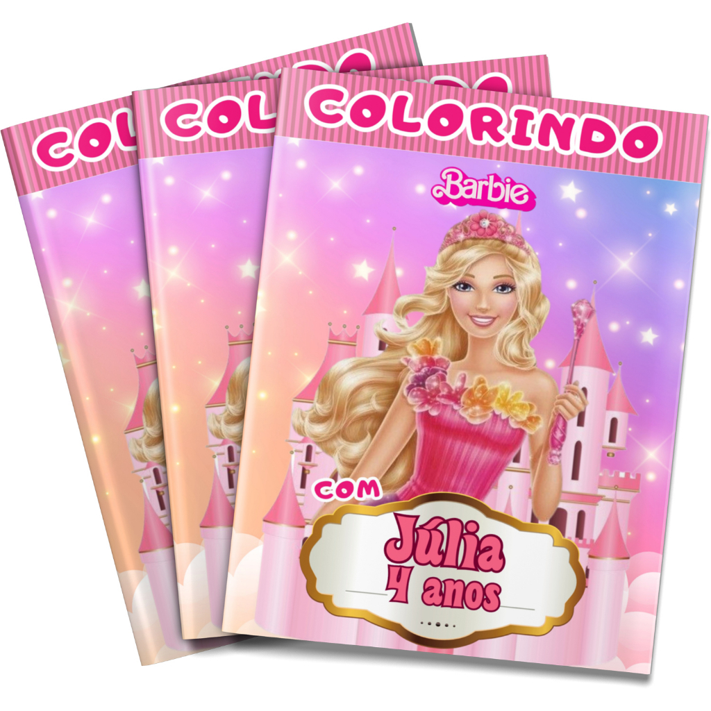 Kit Infantil Colorir Box c/12 Lápis Barbie