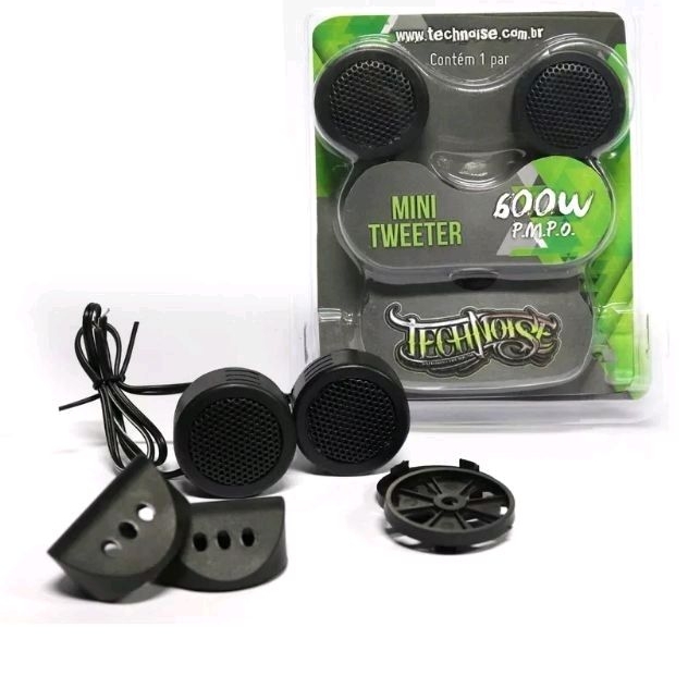 MiniTweeter painel carro Technoise 80W RMS Para Porta Painel e caixa Bob.