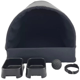 Kit Cachorro Gato Pet Cama Caminha Tunel Coleira Brinquedo Comedor Tam. Grande