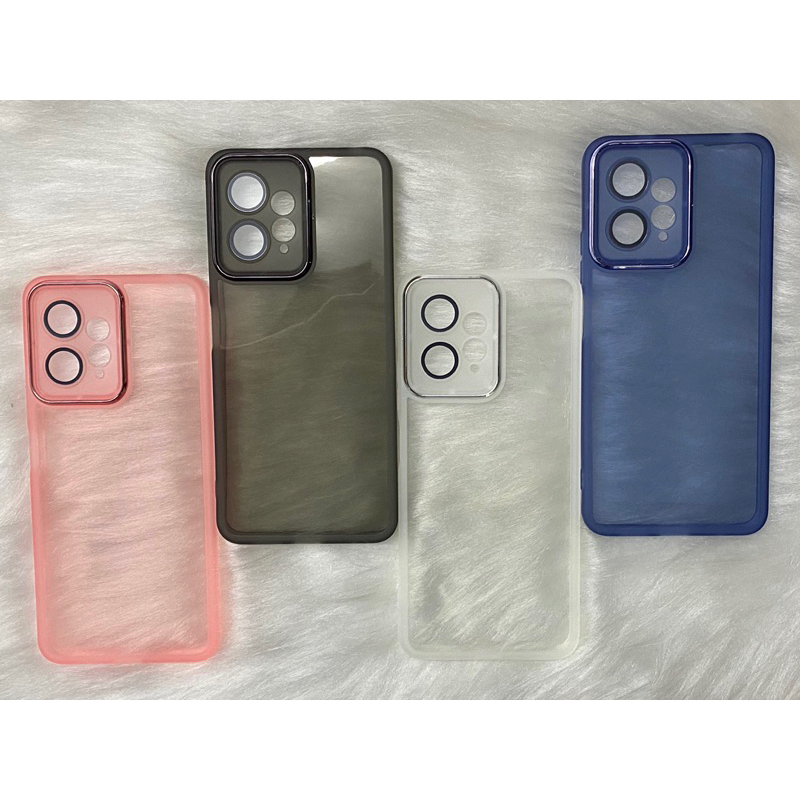 Capa Capinha Clear Colorida Com Película Protetora na Câmera Para Redmi Note 12 4G