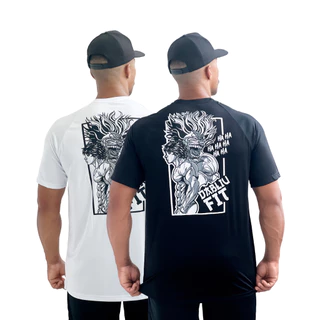 Kit 2x Camisetas Dry Fit Treino Modelo Baki Preta e Goku Preta Dabliu Fit Original