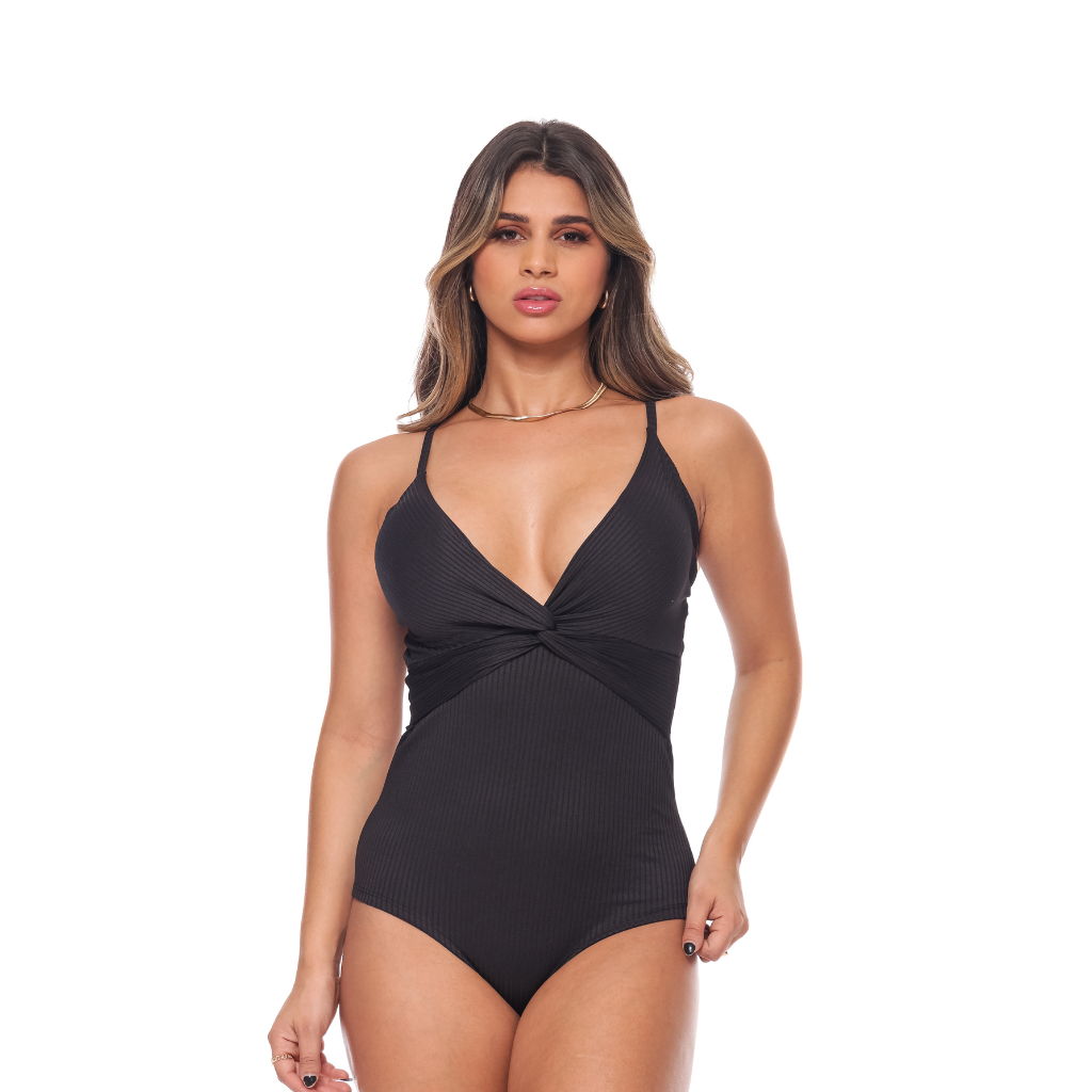 Body Feminino Canelado com Bojo